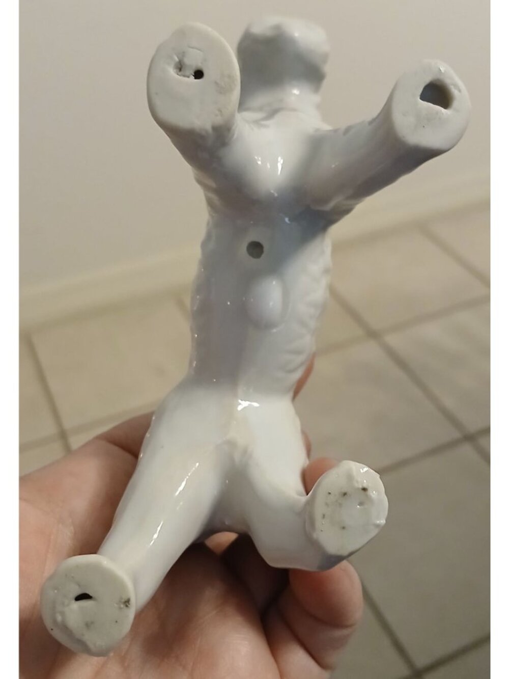VTG Ceramic Terrier Dog Figurine 6x4" Glossy White & Brown Decor Collectable#WS4 - Picture 6 of 9